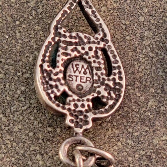 Vintage Sterling Southwestern Design Onyx Dangle Drop Earrings - Picture 4 of 9